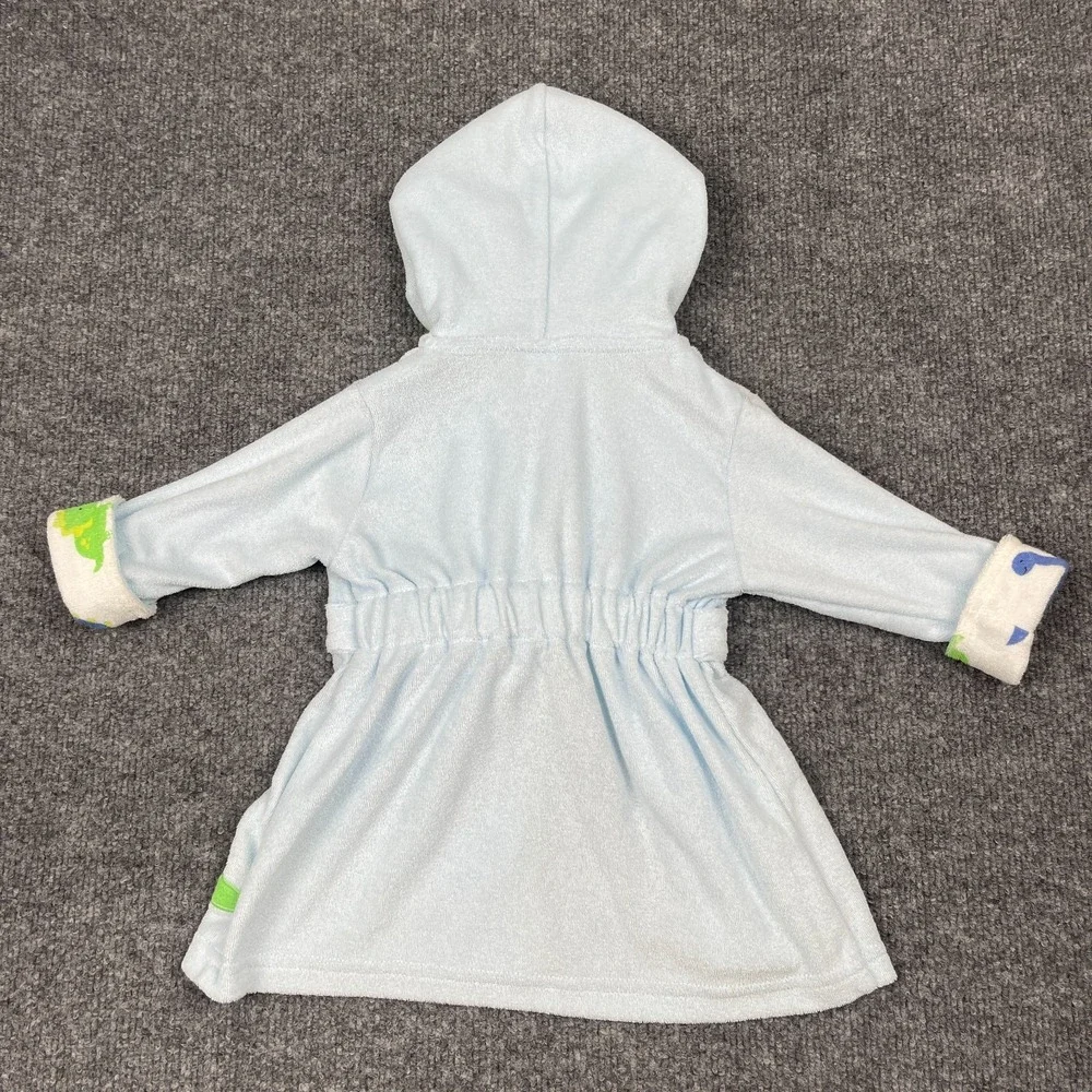 Lot of 2 Carter's Just One You Baby Hooded Bathrobes 0-9M Dinosaur Giraffe